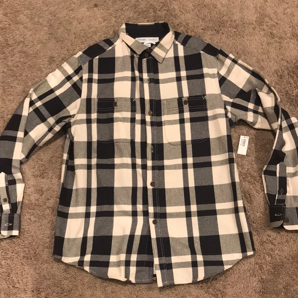 White & Black Plaid Shirt